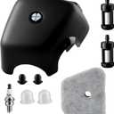 FS90 R Air Cleaner Cover for STIHL FS87 FS87R FS90 FS100 FS110 FS110R FS130 FS130R Trimmer Weedeater Brushcutter Parts Replace OEM #4180-140-1006 4180-120-1800 Air Filter Spark Plug