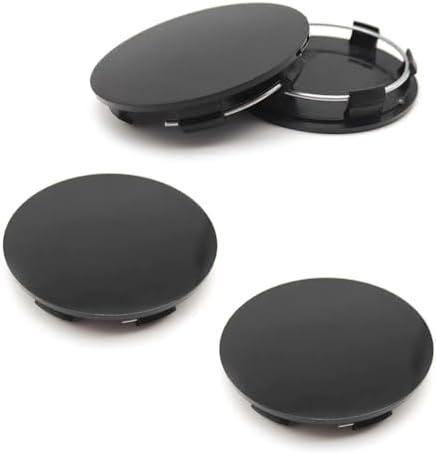 lekiliky 3PCS Car Wheel Center Caps, 60MM/2.36In OD 56MM/2.2In ID, Scratch-resistant & Rust-proof ABS Snap-in Vehicle Rim Hub Caps Accessories, Universal for Cars, SUV, Truck (Black)