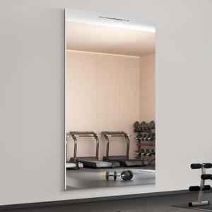brisafe 71" x 40" Full Length Wall Mirror for Gym, Dance, Home & Yoga - Easy Install, Ultra-Light Shatterproof Nano Material Cuts 60% Commercial Insurance Costs