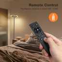 SIBRILLE LED Floor Lamp - Rotatable Standing Lamp with Touch & Remote Control, 3000-6000K, 22W Modern Floor Reading Light, Dimmable Corner Uplighter for Living Room Bedroom Office, Black