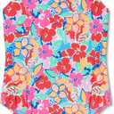 Speedo Girl's Swimsuit One Piece Thin Straps (16, Fauve Floral)