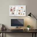 Large Cork Boards for Walls 36" x 24" Self Adhesive Felt Wall Tiles, Ideal for Office Black Bulletin Board, Easy to Install Pin Board Photo Board