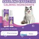 Cat Calming Spray 60 ML 2 Pack Calming Solution for Cats Cat Pheromone Spray Reduces Stress Anxiety Scratching Calming Spray for Cats Good for Home Travel Cat Pheromones Calming Spray