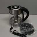 Chefman Glass Electric Kettle for Boiling Water, 1.8L 1500W, with Tea Infuser, Keep Warm Function, Auto Shut Off, Boil-Dry Protection, BPA Free, Hot Water Boiler, Electric Tea Kettle - Stainless Steel