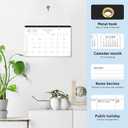 3 x 2026 desk calendar 17x12 Inch-Wall & Desk Planner Dual-Use Design,18-Month Use, clear plastic cover (Concise(Jan 2026 - June 2027))