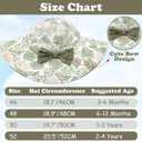 Bows Baby Girl Sun Hat Toddler Summer Bucket Hats for Kids Sun Protection Cap Girls Beach Hat Swim Pool (3-6 Months)