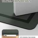 chakme Bathroom Mat Rugs 24x16, Ultra Thin Magic Mat Bath Rug Non Slip Bath Rugs Quick Dry Absorbent Bath Mats for Bathroom Floor, (Dark Green, 24"x16")