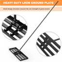 GAW Black Lawn Leveling Rake, 36" x 10" 7.2ft Handle Heavy Duty Ground Plate Rake for Lawns, Effort Saving Lawn Leveler Tool, Levelawn Tool for Yard, Backyard, Garden, Golf Couse, Farm, Pasture