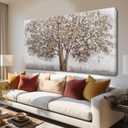 CHUDANHAO Large Canvas Wall Art Decorative Paintings Grey Room Decor Gold Tree Picture Scenery Artwork for Living Room Bedroom Hotel 29"x58" (Black)