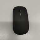 Wireless Bluetooth Mouse, Rechargeable, LED, Silent, Ultra-thin Design (Bluetooth 5.2 and 2.4GHz USB Receiver) | Portable Computer Mouse for Laptops, iPads, MacBooks and Apple Devices (Black)