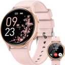 2025 Smart Watches for Women [Make Call/Answer/400+Watch Faces] for Android Phones iPhone Compatible, Fitness Tracker for Women Activity Trackers and SmartWatch for Smart Watches, 3 Watch Bands Pink
