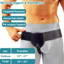 Inguinal Hernia Belt for Men & Women – Adjustable Support Truss for Groin Hernia Pain Relief, Bulge Control, Left or Right Inguinal Hernia with Pad Pocket