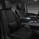 F150 Seat Covers 2015-2026 Full Set, Truck Interior Sets with Lumbar Support Custom Fit for Ford F150 2015-2026, F250/F350/F450 2017-2026 Super Duty Crew Cab XLT XL Lariat Platinum, Black