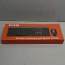 Wireless Keyboard and Mouse Combo, Full Size Keyboard and Mouse, Long Battery Life, Optical Mouse, 2.4G Lag-Free Cordless Mice Keyboard Set Ultra Slim Design for Computer, Laptop, PC, Mac, Windows (Gray Black)