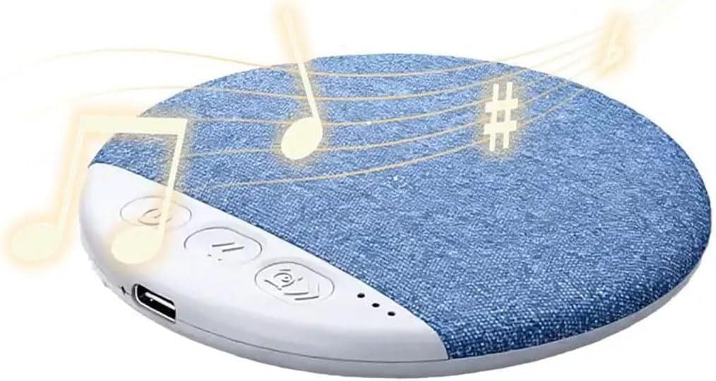 Ultra-Thin Bluetooth Pillow Speaker,Mini Portable Under Pillow Speaker with White Noise Timer Wireless Sleep Aid,Bone Conduction Sound Design for Side Sleepers,Private Stereo Sound for Adult&Kid,Blue