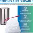 Reli. 6-10 Gallon Trash Bags Drawstring | 500 Count Bulk | 22"x23" | 6, 8, 10 Gallon Drawstring Garbage Bags | White Trash Can Liners | Small - Medium