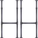 38 Inch Industrial Pipe Table Leg for Bar Height Pub Table, H-Shape, Iron Base Legs Coffee Tables, Desks, Nightstand - Vintage, Mid-Century Modern Aesthetic 2 Pack