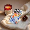 for iPhone 16 Plus Case, Mediterranean Aperol Collage Pattern, Military-Grade Drop Protection, Playful Coastal Soft Slim TPU Protective Cover with Camera Protection for Women & Girls (BeachsidePub)