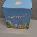 Baffect Water Pitcher, High Borosilicate Glass Jug with Stainless Steel Lid, Leakproof Fridge Door Carafe for Hot or Cold Beverage Vertical Pattern (1.8 L/63 oz.)