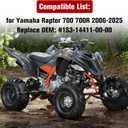 Air Box Cover for Raptor 700 700R, Black High Flow Air Filter Box for Yamaha Raptor 700 700R 2006-2025 Accessories (1PC, Replace OEM #1S3-14411-00-00), Not Included Filter and Tube