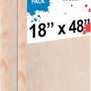 U.S. Art Supply Unfinished Cradled Wood Panels for Painting, 2 Pack of 18x48 inch - Gallery Birch Wooden Canvas Boards 1-1/2" Deep - Mixed-Media Craft, Acrylic, Oil, Encaustic, Paint Pouring (18" x 48")