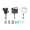 Tyenaza 3Pcs Vintage Hooks, Movie Style Hook Innovative Resin Decoration Retro Coffee Home Television Decor, Resin Wall Coat Hooks Garden Courtyards Decoration