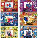 Pajean 24 Sets Hero Theme DIY Crafts Hero Picture Frame with Stickers Paper Photo Frame Decor Crafts for Comic Boom Birthday Party Supplies Decorations