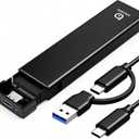 M.2 NVMe SSD Enclosure, Tool-Free Installation, USB 3.2 Gen 2 (10 Gbps) to NVME M-Key/(B+M) Key PCIe NVMe Adapter Support UASP and Trim, for SSDs 2230/2242 /2260/2280