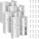 Hicarer 16 Pcs Heavy Duty Aluminum Fence Bracket with Screws for Vinyl Fencing Panel and Post Connection Deck Railing Bracket Kit Fits 2 3/4 Inch Rails