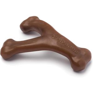 Benebone Wishbone Durable Dog Chew Toy for Aggressive Chewers, Real Peanut, Made in USA, Small, for Any breed