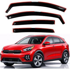 KPY Rain Guards Fit for 2017-2022 Kia NIRO, in-Channel Window Visors Vent Wind Deflectors 4PC, Car Accessories for 17-22 NIRO