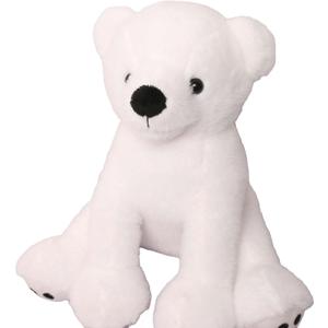 Plush White Teddy Bear, Soft Stuffed Animal, 10 Inch, Cuddly Plush Toy, for Children