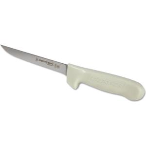 Dexter-Russell 1543 Sani-Safe Boning Knife, 6-Inch Flexible Blade, Narrow Dexsteel Edge, Slip-Resistant White Handle with Fingerguard, NSF, Made in USA