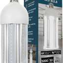 GT-Lite 5,000 Lumen LED Corn Cob Bulb, Uses Only 50W, Daylight 5000K, E26 Base, LED Light for Indoors Garage Workshop Warehouse