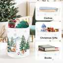 Clastyle Winter Animals Baby Laundry Hamper Snowflake Kid Storage Basket Boy Girl Gift Toy Box Collapsible Clothes Organizer Nursery Bin for Bedroom,Deer,36*45 cm