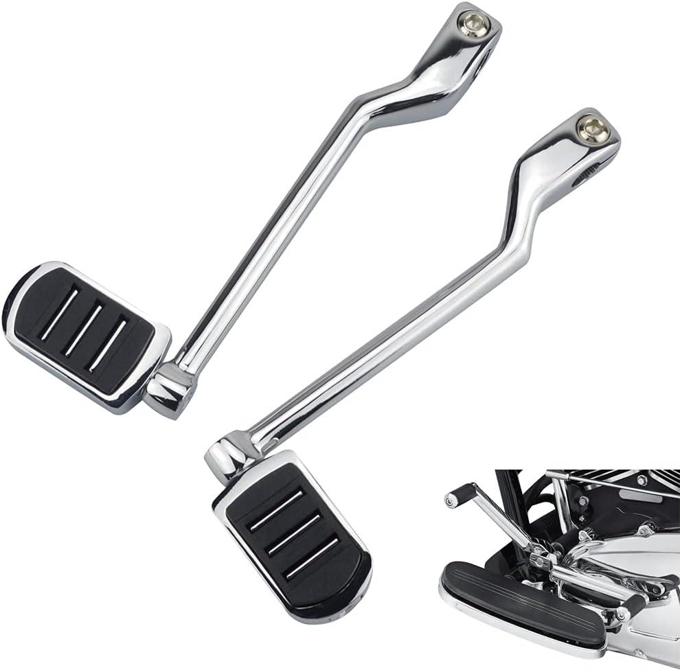WOWTK Heel Toe Shift Pegs, Front and Rear Levers w/Shifter Pegs for Harley 1986-2017 FL Softail,1988-2025 Touring Road King Road Glide Street Glide Electra Glide and 2008-Later Trike Models (Chrome for Streamliner)