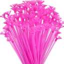 100 Pcs 12.6 Inch Balloon Sticks Plastic Balloon holders and Cup for Christmas New Year Birthday Party Wedding Anniversary Decorations(Rose Red)