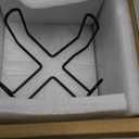 LE TAUCI Ceramic Spoon Rest with Holder, 4.8 Inches Spoon Rest for Stove Top, Utensil Rest for Kitchen Counter, Coffee Spoon Holder, Set of 4, Crude Black