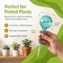 Little Green Leaf Automatic Plant Watering Globes Self Watering Planter Inserts (Set of 4) | Hands Free Multicolor Glass Bulbs | Planter Spikes to Support Indoor & Outdoor Plant Health (100ml)
