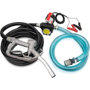 Diesel Transfer Pump Kit, 12V Fuel Transfer Pump with Hose Nozzle for Kerosene, Transformer Oil, Diesel Fuel Pump 12V DC 10GPM Electric Self-Priming Pump