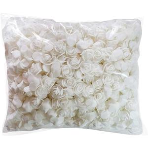 Foam Flowers Bulk, Artificial Flowers Foam Roses for Crafts, DIY Bear Gifts for Valentine's Day, Birthday, Wedding Bouquets Decoration 3.5cm/1.38in (White, 100PCS)