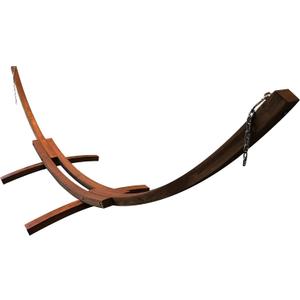 14 Ft. Wooden Arc Hammock Stand. 450 LB Capacity. Teak Stain Finish