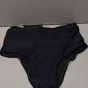 Tempt Me Women's High Waisted Bikini Bottom Full Coverage Tummy Control Swimsuit Bottom with Pockets (Black, XS)