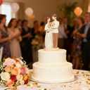 7" Mr & Mrs Couple Figurine for Valentines Day, Anniversary Wedding Gifts for Couple, Bridal Shower Gifts, Engagement Gift for Couples, Hand-Painted Resin Wedding Cake Toppers Christmas Decor (brown)