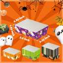WorldBazaar Halloween Paper Food Trays 60PCS Halloween Serving Trays Disposable Treat Snack Holder Trays Decorations Trick or Treat Party Supplies