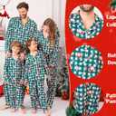 ANGELGGH Family Christmas PJs Matching Sets Long Sleeve Festival Party Pajamas Holiday Warm Sleepwear Couples Button Loungewear (Women, L, Green Canes Santa)