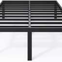 Full Size Bed Frame - 18 in Sturdy Platform Bed Frame Full, Heavy Duty Metal Bed Frame No Box Spring Needed, Quick & Easy Assembly, No Noise, Black 74.6"L x 53.6"W x 18"H