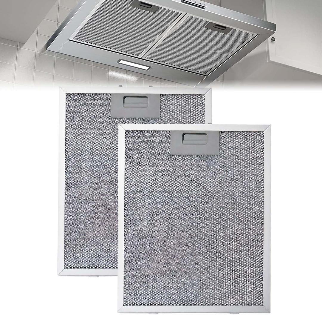 2PCS Range Hood Filter Replacement 12-5/9" x 10-1/5" Compatible with Most Kitchen Ventilation Systems