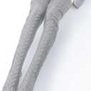 Pcavin Women's Thigh High Socks Over the Knee Cable Knit Boot Socks, Long Warm Fashion Leg Warmers Winter (Beige)