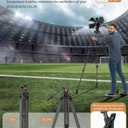 CAMBOFOTO 74" Video-Tripod-with-Fluild-Head, Professional Aluminum Heavy Duty Film Tripod Stand for Canon Nikon DSLR/SLR Camera Camcorder Telescope Bnoculars (Weight 9.1 lbs, Max Load 20 lbs)